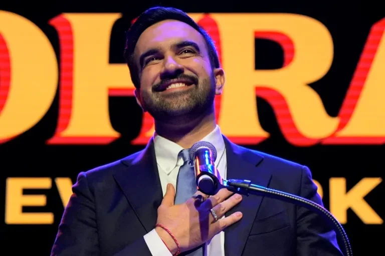 Zohran Mamdani issues direct challenge to Trump as he sweeps to New York mayoral victory